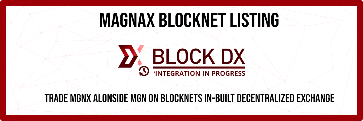 Listing submitted for MGNX to get on the BlockNet DEX!

#dex #cryptocurrency #crypto #altcoins #blockchain #smartcontracts #dapps