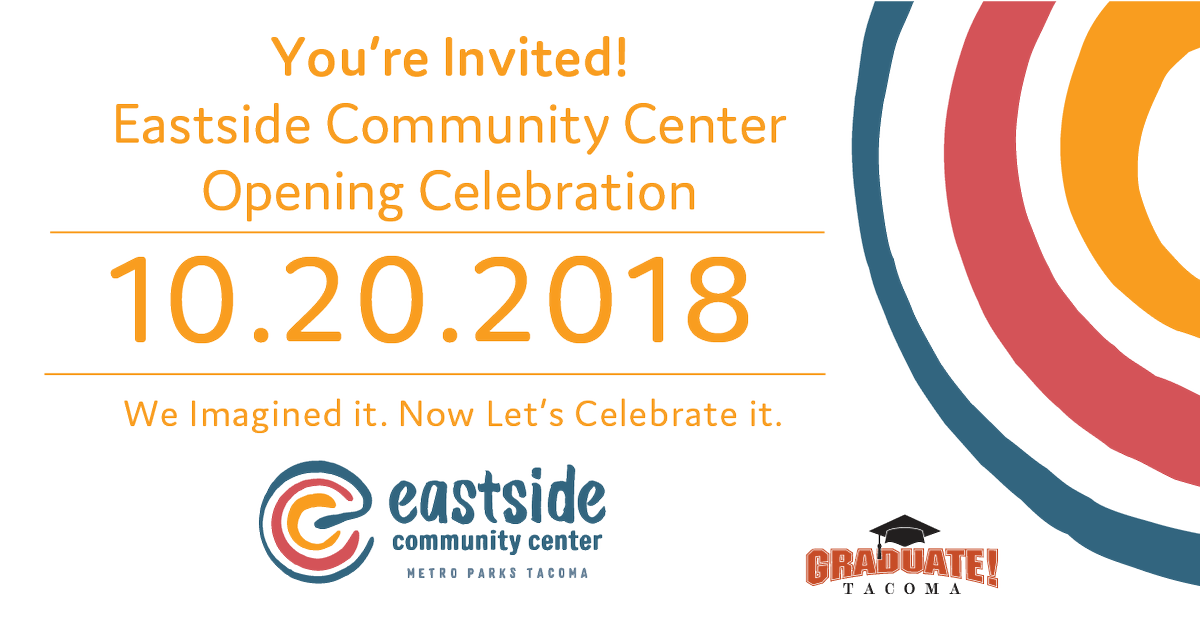 parkstacoma's tweet photo. We imagined it. Now let’s celebrate it! Eastside Community Center is opening and we're throwing a giant party on Oct. 20! #CelebrateEastside

@tacomaschools @TacomaHousing @BGCSPS @gmpfoundation @BillyRayCC https://t.co/YrTPRfr3rK