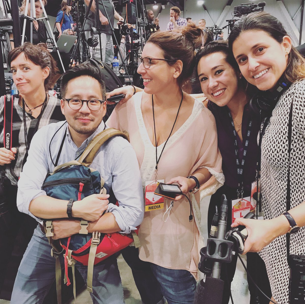 Your @NPRWeekend team this week covering Nevada’s politics and more! Currently attending President Trump’s rally in Las Vegas. Tune in Sunday for some fascinating stories @lourdesgnavarro @sososophia16 @vietqle @allison_shelley