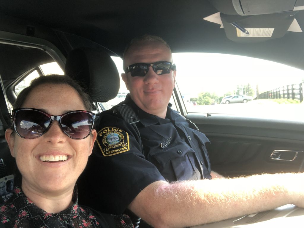 Ride along during day shift in central sector today with Officer Morse, who joined Lex PD in 1997. Bless him for answering all my questions and sharing his perspective and insights! #lizforlex