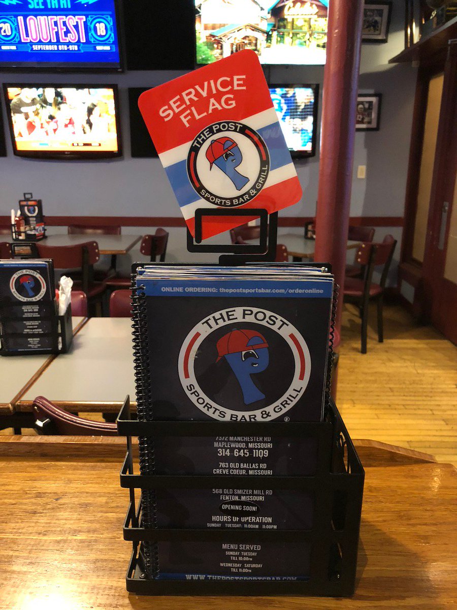 ThePostTweets's tweet photo. #PostUp for #ThursdayNightFootball & check out our NEW #ServiceFlags! Just place at the top of your table caddie whenever you need anything at all! #SoEasy #ServiceFlag #HelpingYouStayPosted https://t.co/Ob0v47xvdL