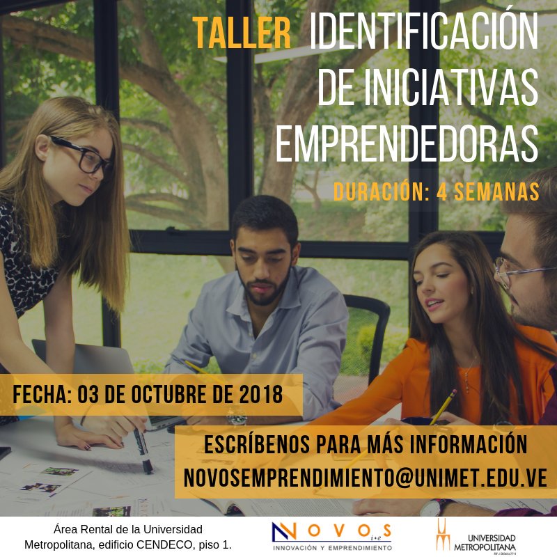 Novosemprende's tweet photo. Este 3 de Octubre incia nuestro Taller de Identificación de Iniciativas Emprendedoras y podrás obtener más información sobre este en nuestras charlas divulgativas totalmente gratuitas. https://t.co/L3ogk72YsE