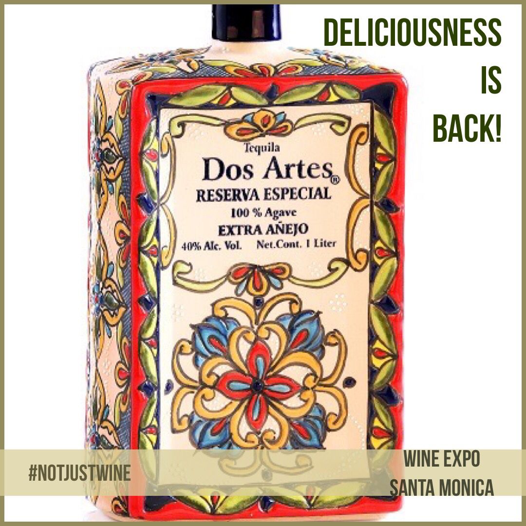 Our team has called it “One of the best tequilas they have ever tasted” and the expert seem to agree. Dos Artes is back at Wine Expo. Pickup your bottle today! 
.
.
.
#dosartes #extraanejo #100%agave #tequila #wineexpo #notjustwine
