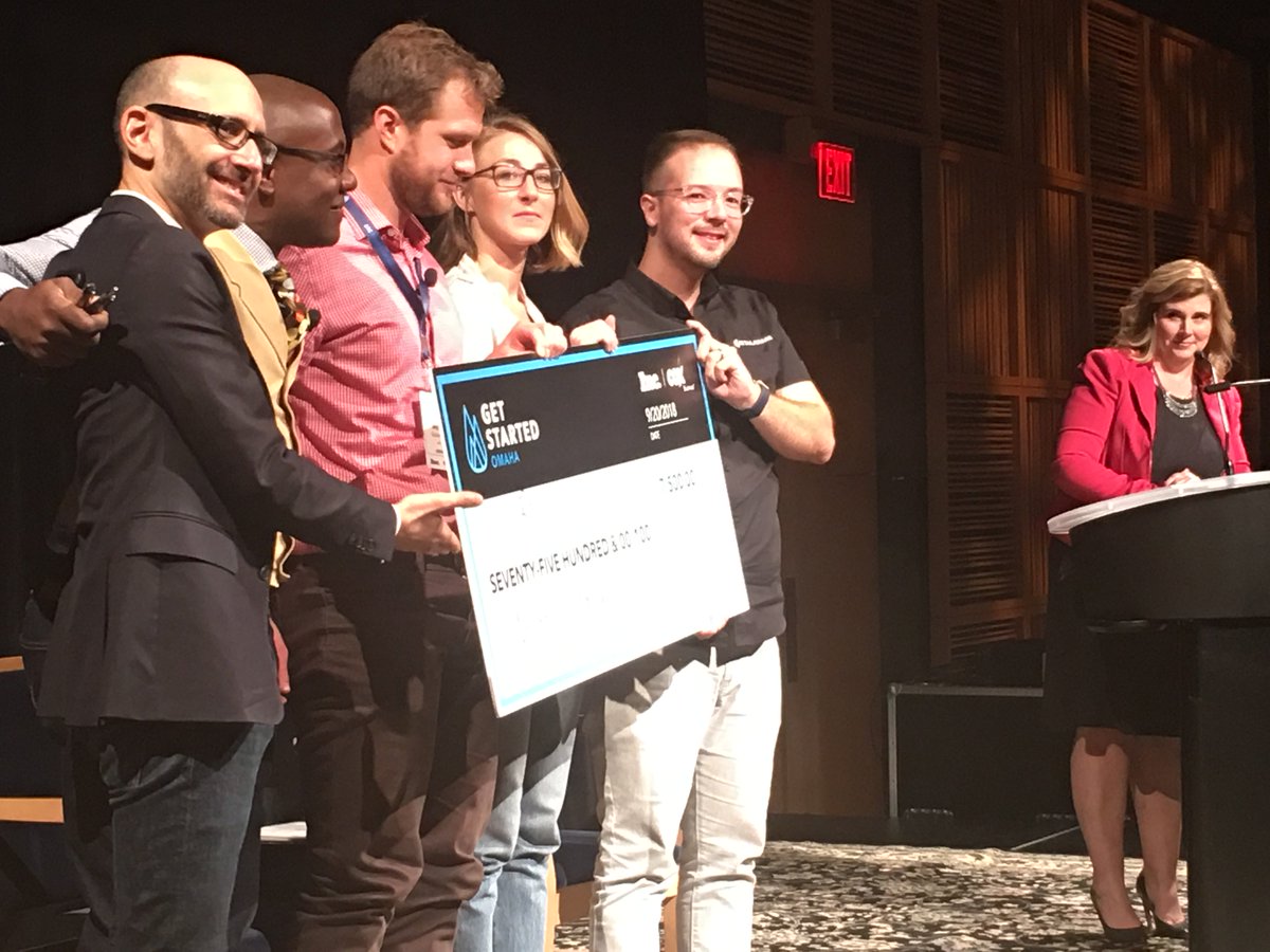 coxbusiness's tweet photo. The Grand Prize Winner of Tonights #getstartedomaha event... Retail Aware! Congratulations! https://t.co/EthRRCi7s3