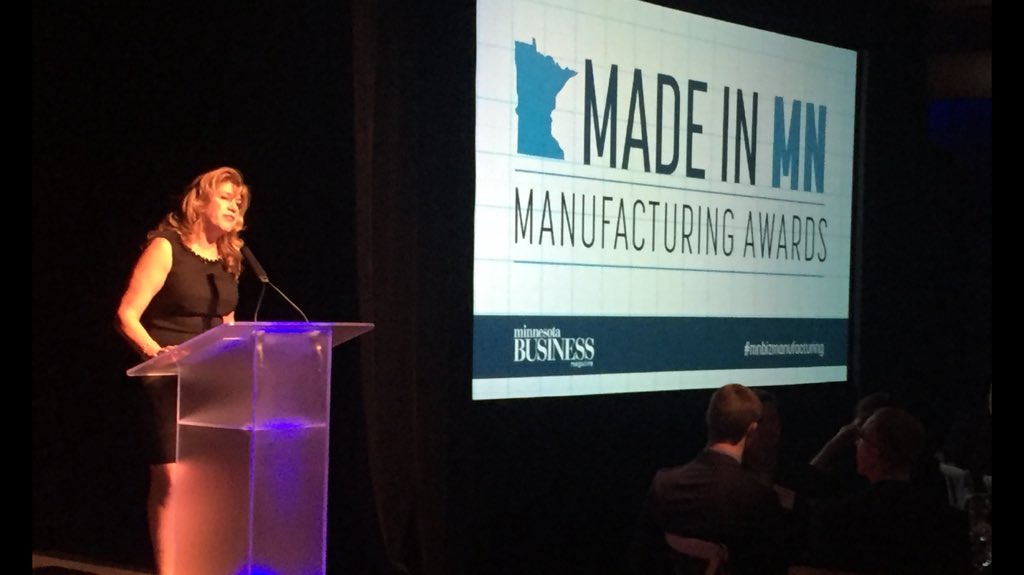 uponor's tweet photo. Uponor’s Ingrid Mattsson hosts the Made in MN Manufacturing Awards #mnbizmanufacturing https://t.co/wA13ZlxPMX