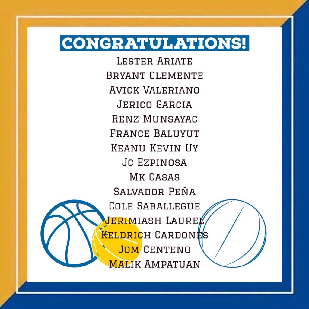 letranjma's tweet photo. After a hard deliberation, finally the results are out! We present to you the top 15 basketball players who will represent us in Letramurals.

Congratulations to all of you! 

#TeamMindstone
#Letramurals2018
#LJMAdvanced
#DivergingTowardsTheFuture https://t.co/Phx6m236RN