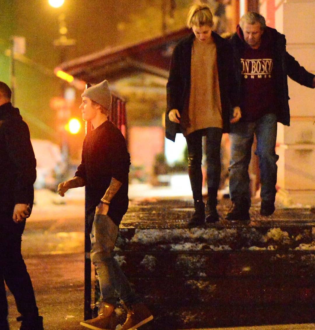 February 2, 2015. Justin and Hailey out in NYC.