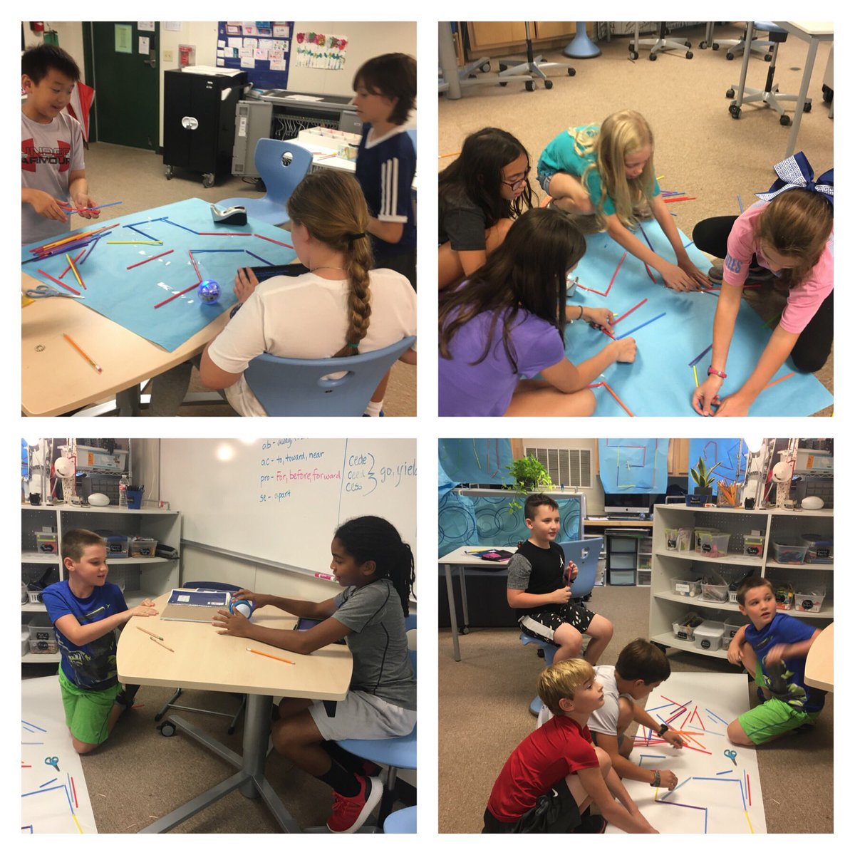 cbordelon's tweet photo. Shared responsibility in collaborative work! Creating/navigating mazes for @SpheroEdu using block programming. #BeTheWE #AHProfile #AHISDMyStory https://t.co/1YK5UNsm0V