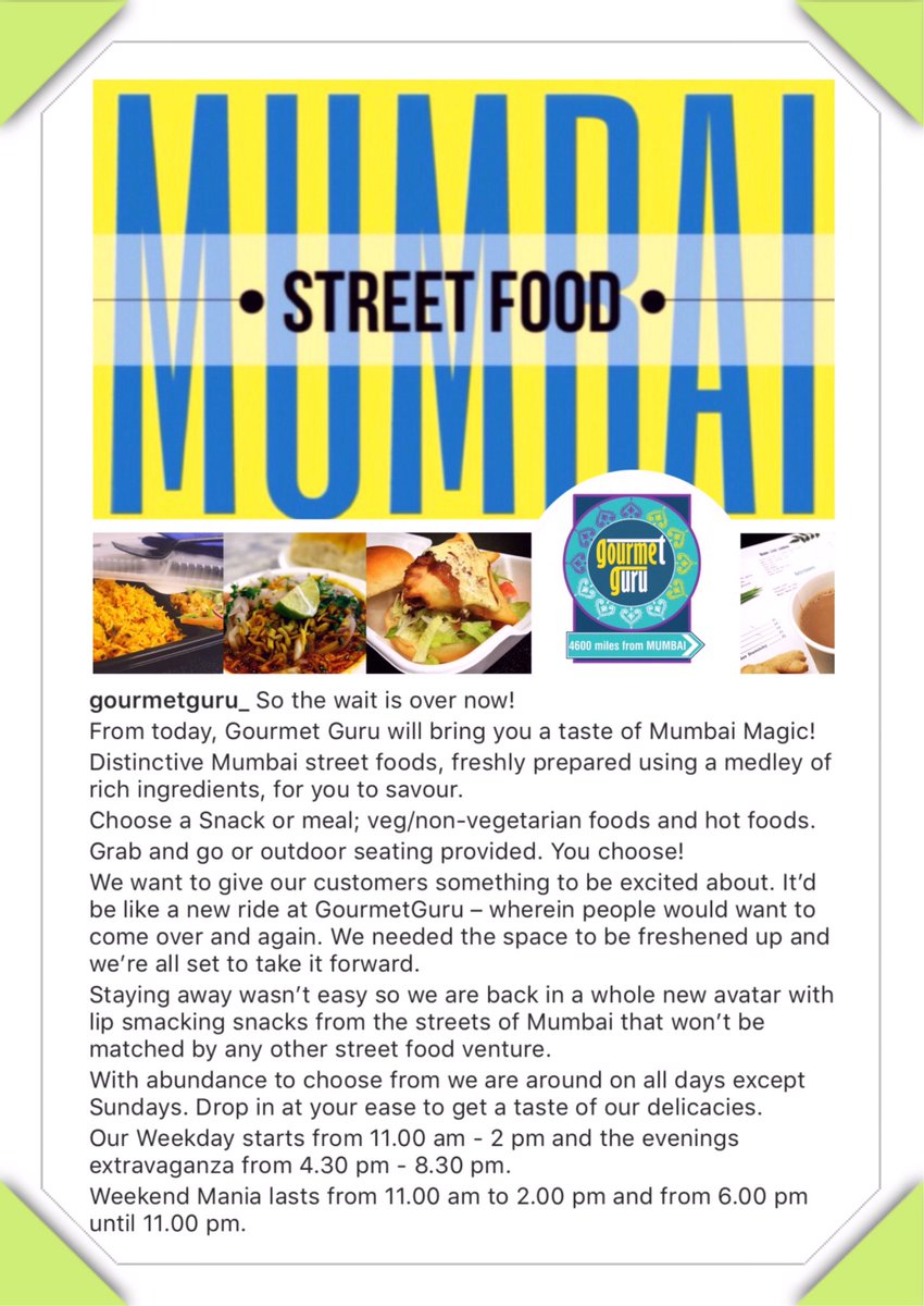 gourmetguru__'s tweet image. So the wait is over now!
Explore Mumbai in Cardiff!
Our endeavour at Gourmet Guru is to bring to your plates the untampered taste straight from the streets of Mumbai!
#mumbaionwheels #mumbaistreets #drownindelicacies #stampthehunger #indianstreetfood #indiaonplate #gourmetguru