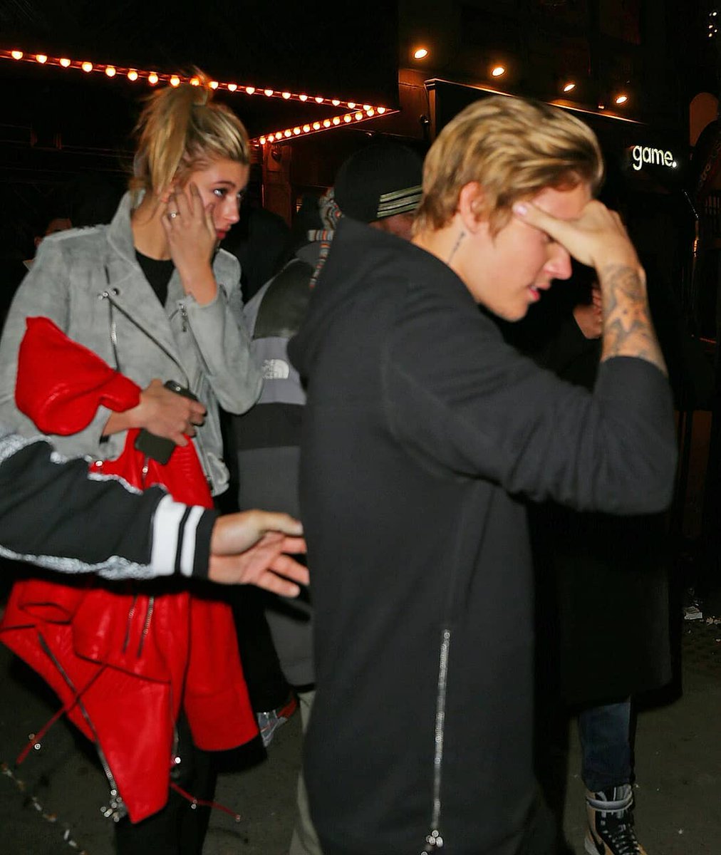 February 13, 2015. Hailey and Justin leaving a club in NYC.