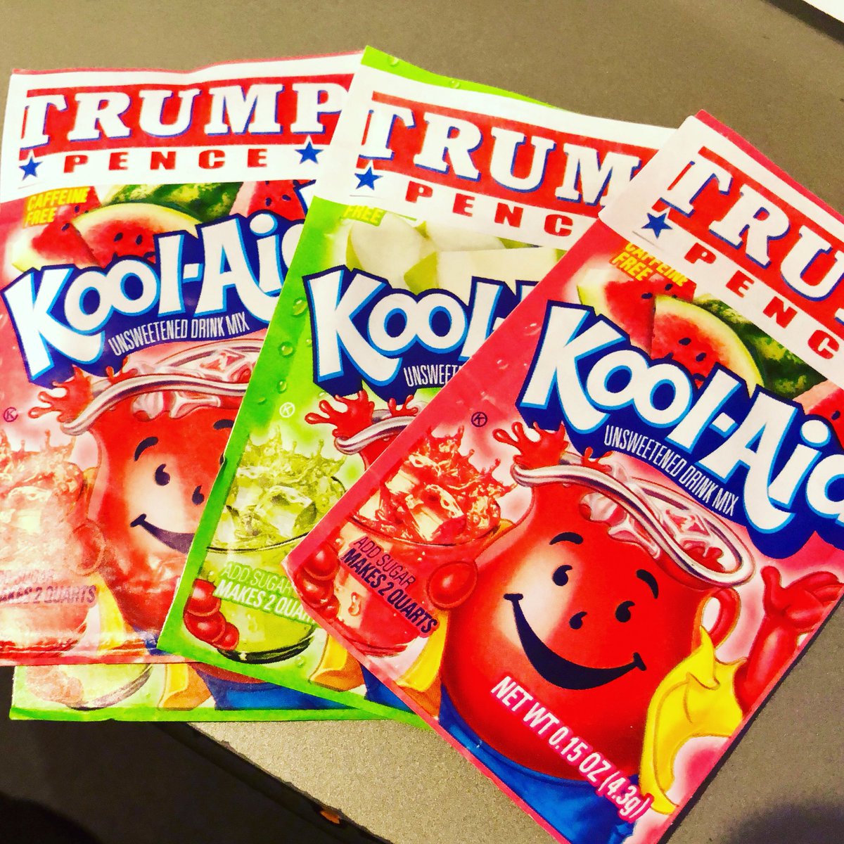 ananavarro's tweet photo. Somebody sent me Trump Kool-Aid as a gift today. Thank you. But really, I prefer whisky. https://t.co/VBuPJOiZeT