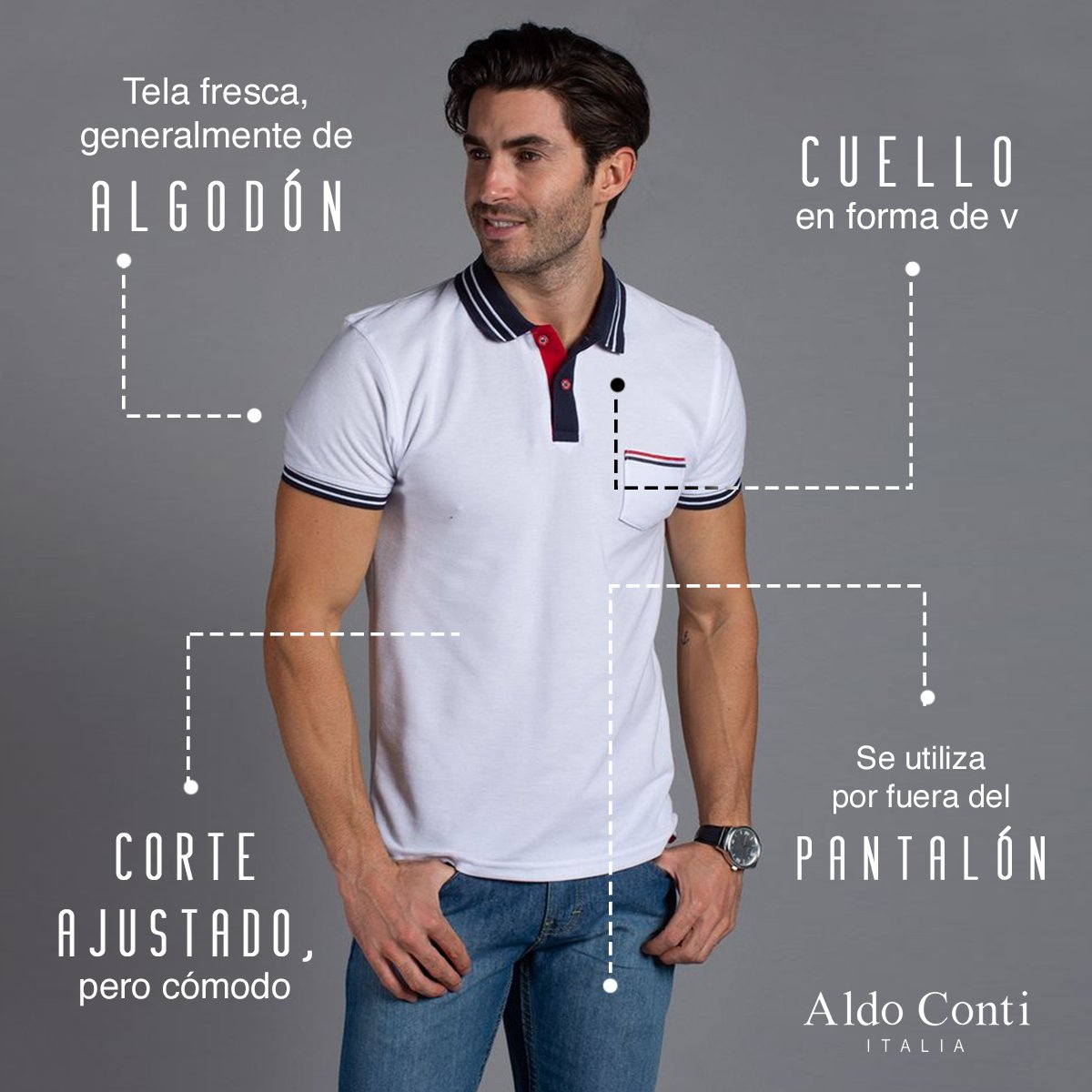 aldoContiItalia's tweet photo. #TipDeModa ¿Qué características tiene una playera tipo polo? > https://t.co/B53NtwHfQC https://t.co/5sLEBQPAhi