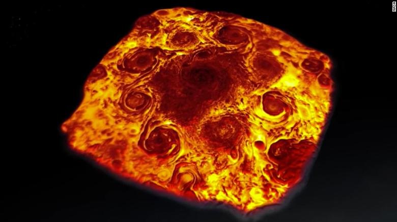 CNN's tweet image. NASA shared a 3D infrared video of Jupiter&apos;s North Pole in honor of National Pepperoni Pizza Day cnn.it/2DjEanZ