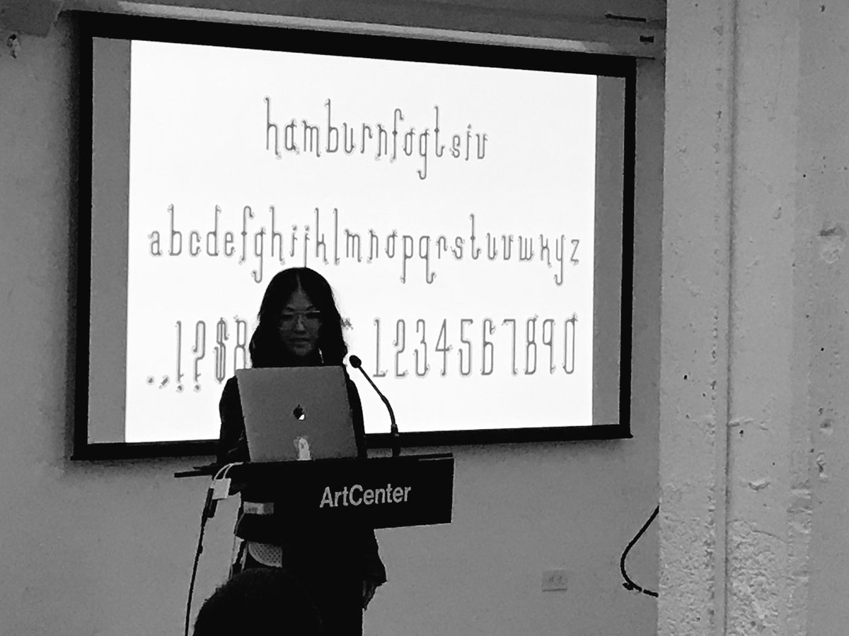 TypeThursdayLA's tweet photo. Kaitlyn is sharing her typeface, Extraordinaire, letters inspired by fire clouds. #typethursday #TypeThursdayLA #typography #design https://t.co/GhnLFikr9H