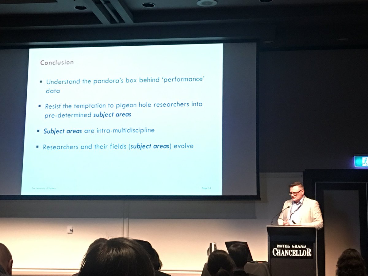 AshGraceRoberts's tweet photo. Dr Adam Butler, University of Sydney. Resist the temptation to pigeonhole researchers into specific subject areas. #ARMS2018 #research #data https://t.co/XWzLWyfrYH