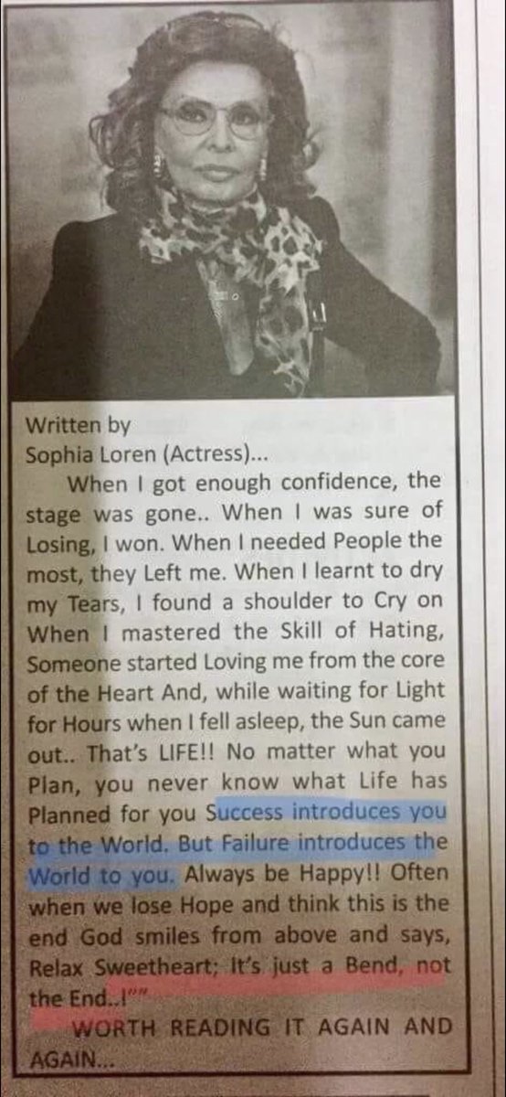 Good morning. I agree with her. Life must be lived!