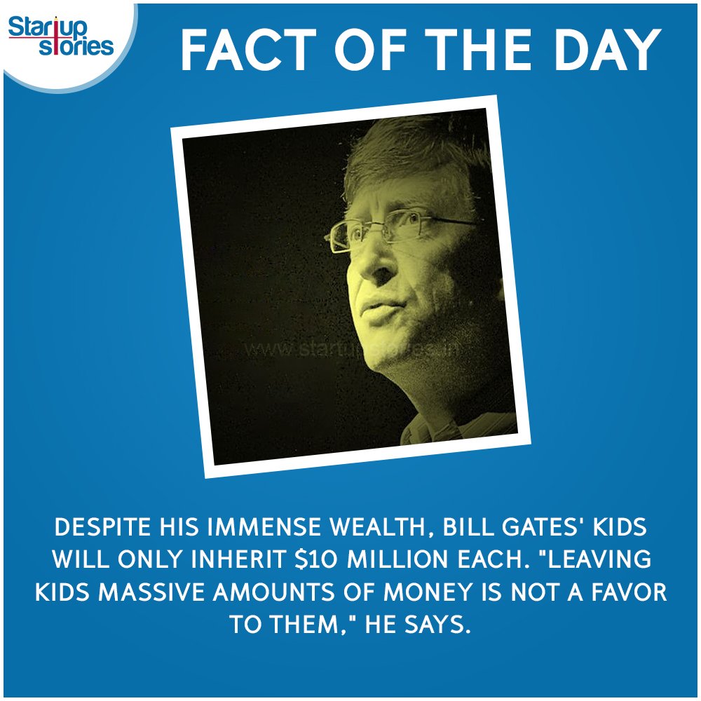 stories_startup's tweet image. One of the world's richest men @BillGates also started #TheGivingPledge in an effort to give back to the society. 

#StartupStories #BillGates #MelindaGates #EntrepreneurFacts #FactOfTheDay
