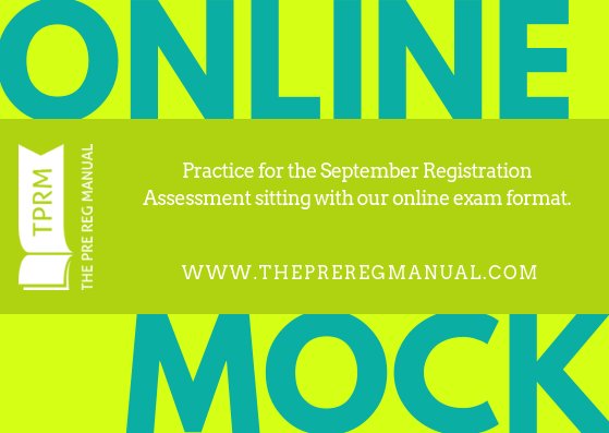ThePreRegManual's tweet photo. Not long to go for the #September sitting of the GPhC #RegistrationAssessment. Utilise our resources for some #finalexampractice #TPRM #PreReg18 https://t.co/kBizYtp8ul