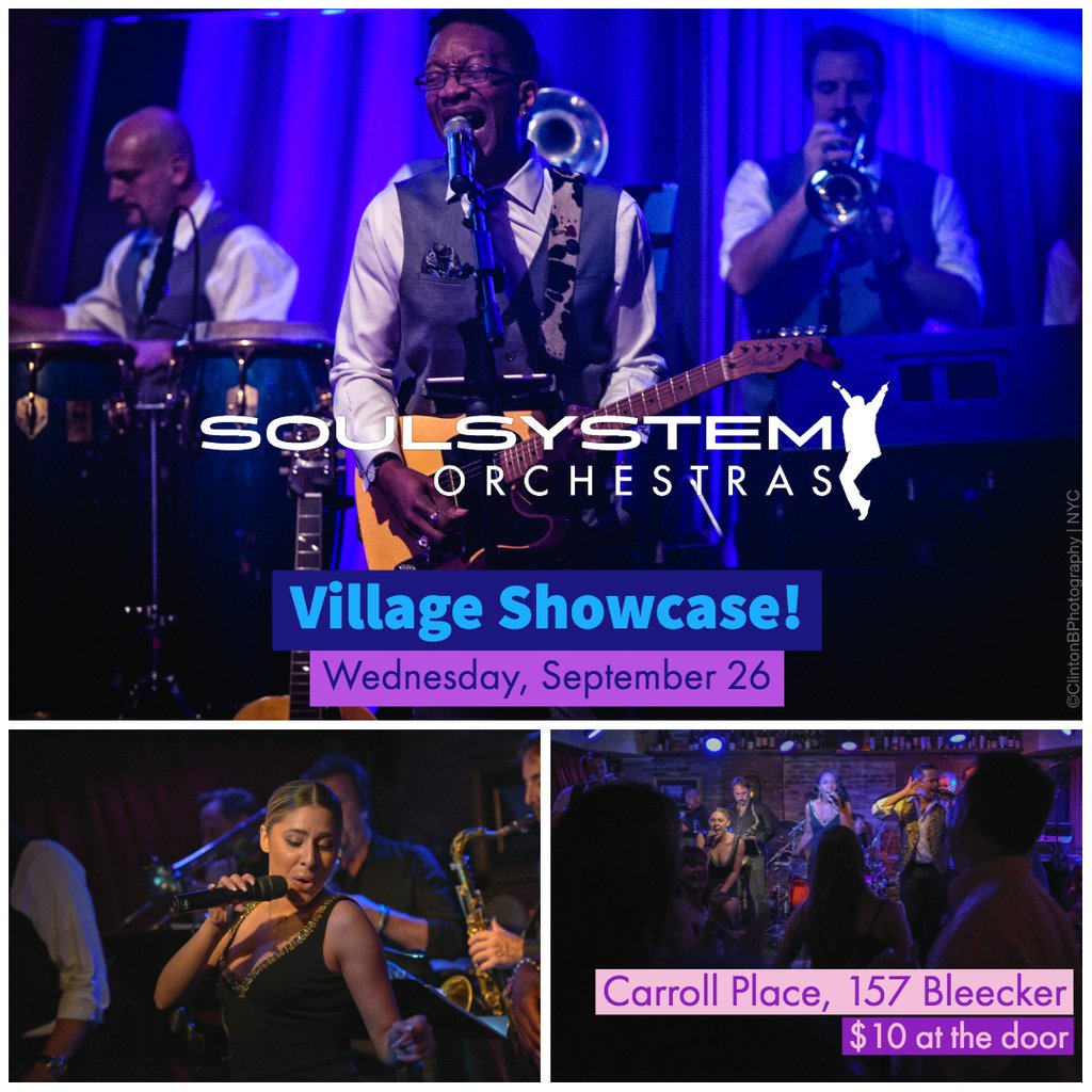 SOULSYSTEM - all 12 pieces y'all - will be rocking Carroll Place LIVE NEXT WEDNESDAY 9/26! Come see what all the fuss is about. 
#eventband #partyband #weddingband
