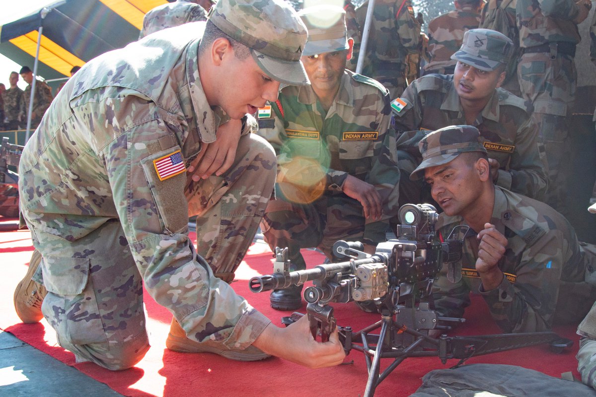 7thID's tweet photo. As #YA18 in #India moves into training day five, the @USArmy's @1SBCT_Ghost and @adgpi's #soldiers continue to push each other and share knowledge. For more, please check out the link below. @I_Corps @FORSCOM @USARPAC @USAndIndia @USINDOPACOM https://t.co/Sblck5fBFR https://t.co/0IXDhYTB4Y