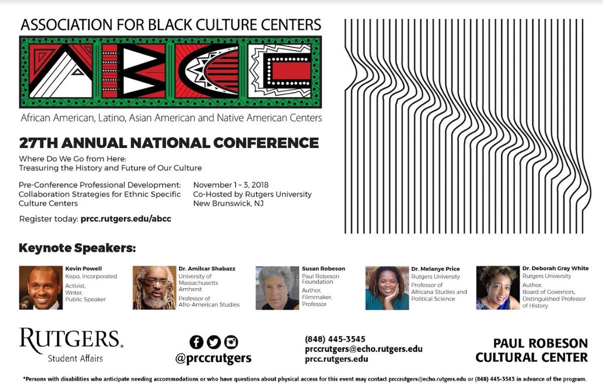 abcc1987's tweet photo. Register for our 27th annual national conference @prccrutgers @RutgersU #rutgers Visit https://t.co/XFTugCYQ1y https://t.co/sjFkd935SC