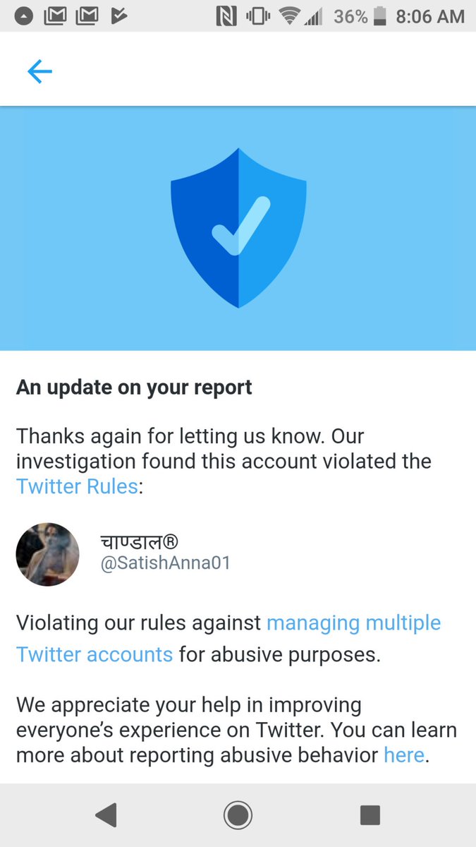 SociallyBlog's tweet photo. #ReportingIsSupporting good job @twitter #KeepItUp. We would encourage all of you to #report any and all violations of community standards. https://t.co/uE1oiqVxWl