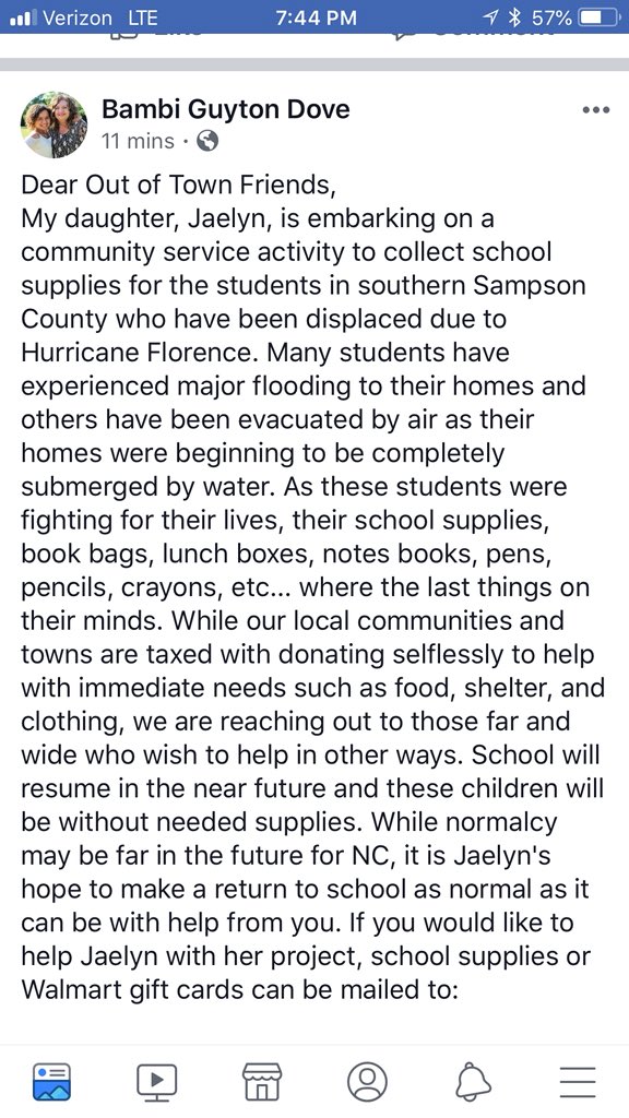 gr8ful4liam's tweet photo. Sharing in hopes of receiving help. Sampson County Schools are in need. Jealyn Dove is a student in Sampson County Schools. Her mom Bambi works for the Sampson County School District. Contact info on screenshot. 🙏🏼 https://t.co/smLnQ8TjzM