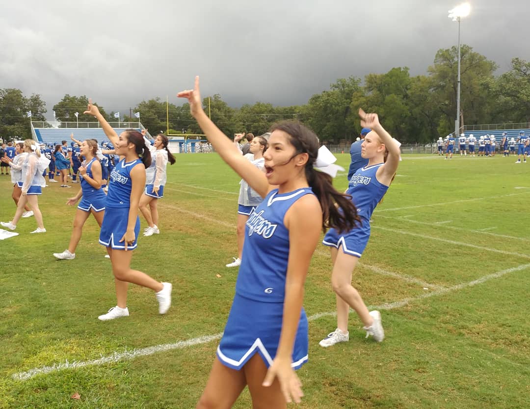 CheerLampasas's tweet photo. When life throws you a rainy day, play in the puddles. 
- Winnie the Pooh
#cheeringintherain #badgerpride https://t.co/S1Gk5RMyCR
