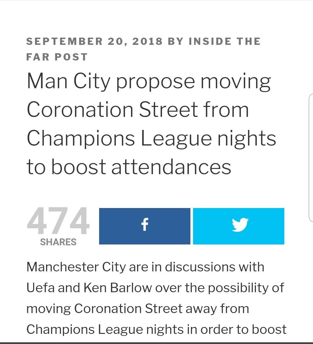 YourMateJez's tweet photo. When the nightly soaps are more important than your football club #NotABigClub https://t.co/qsGg56jjen
