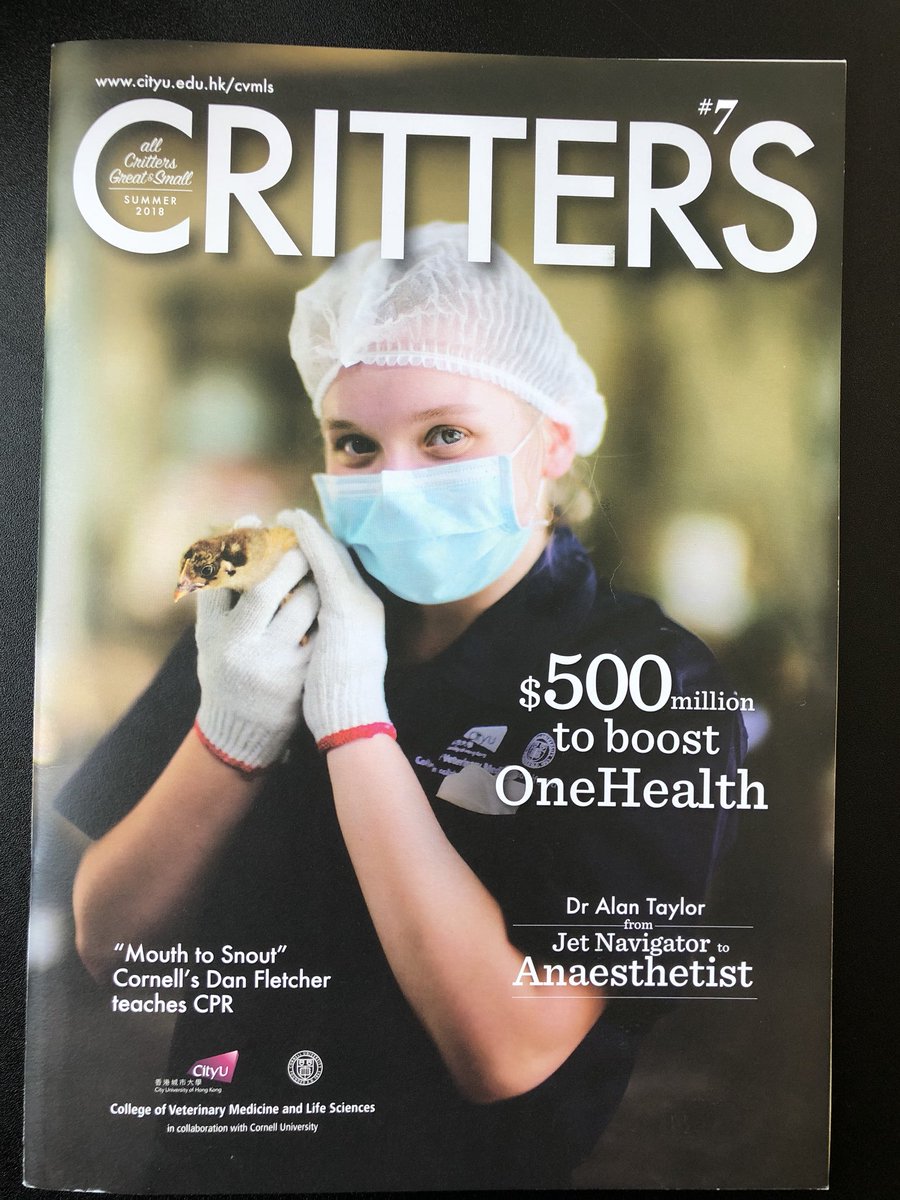 Proud to see #TISMacao alumni Emily Varga featured on the cover of the latest issue of <a href="/CityUHongKong/">CityU Hong Kong</a> ‘s Critters publication for their VetMed program.