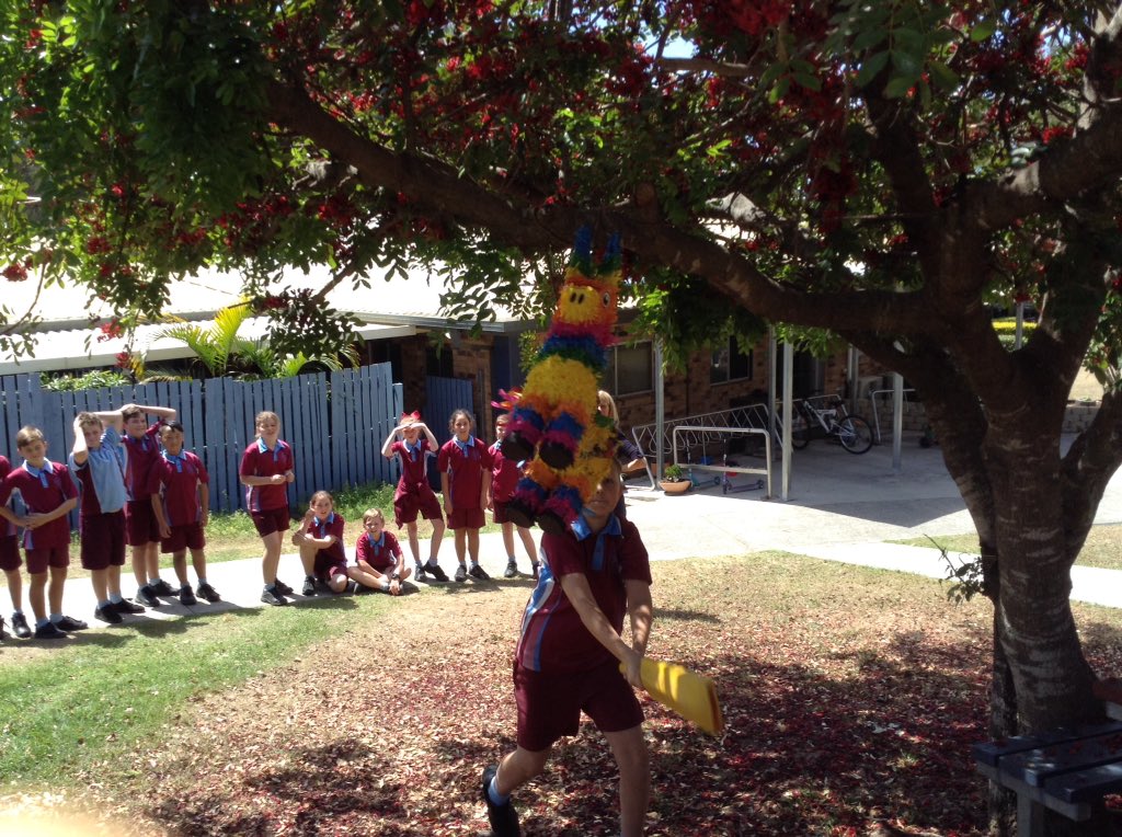 mrgaleasclass's tweet photo. Fun with a Piñata on the last day of school. https://t.co/n5sTvTGAx8