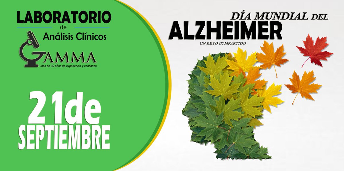 Labogamma's tweet image. 21 de septiembre, Día Mundial del Alzheimer

Cada 21 de septiembre se celebra su día mundial, fecha elegida por la Organización Mundial de la Salud y la Federación Internacional de Alzheimer. xurl.es/04t72