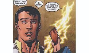 Hispanic Heritage Month Day Six (9/20/2018). #32. CHARACTER. Marvel Comics Living Lightning (Miguel Santos) was created by husband & wife team Roy & Dann Thomas. His debut in Avengers West Coast #63 (Oct. 1990). This gay hero can fly super fast & transform into electricity.
