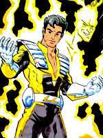 Hispanic Heritage Month Day Six (9/20/2018). #32. CHARACTER. Marvel Comics Living Lightning (Miguel Santos) was created by husband & wife team Roy & Dann Thomas. His debut in Avengers West Coast #63 (Oct. 1990). This gay hero can fly super fast & transform into electricity.