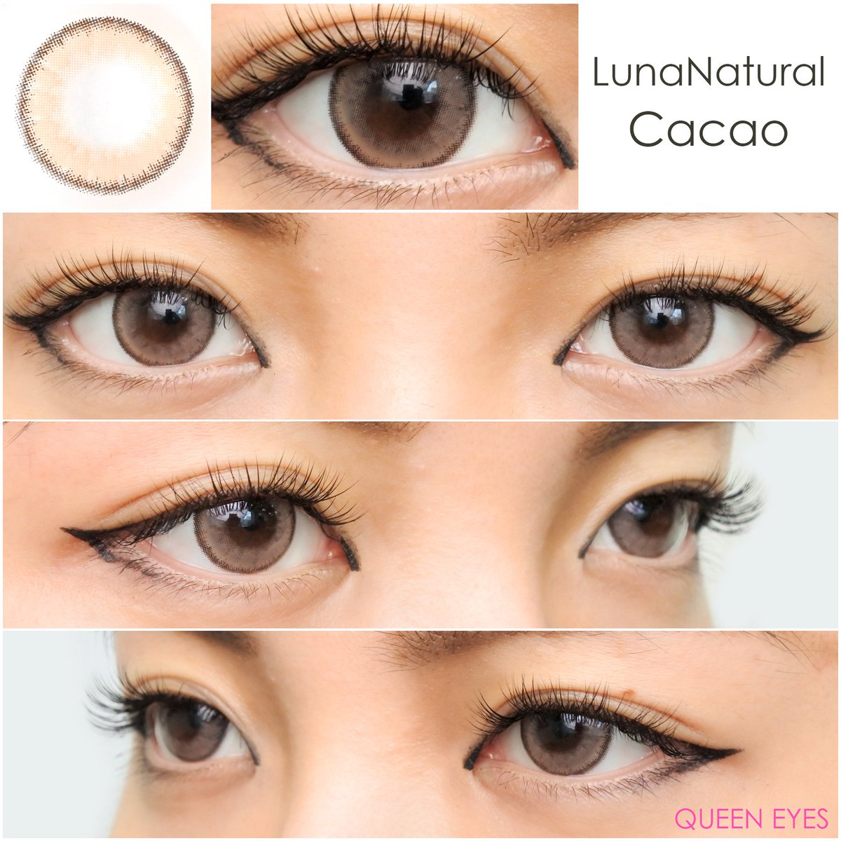 カラコン通販クイーンアイズ U Tvitteri 色素の薄いハーフ系が揃っている ルナナチュラルワンデー 今日は カカオ のレポを公開です ベージュの発色ははっきりと分かるけど 上品な色だから大人っぽい印象になれるよ レポ T Co Fv3g2qibmu