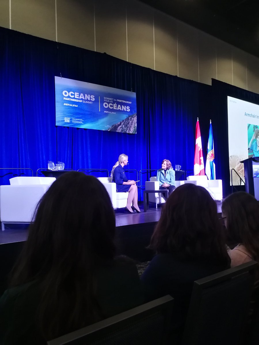Earth_bae's tweet photo. "if we want to make peace with one another we have to make peace with nature" - @SylviaEarle #G7Halifax  #oceanssummit https://t.co/t2hwzaLeVa