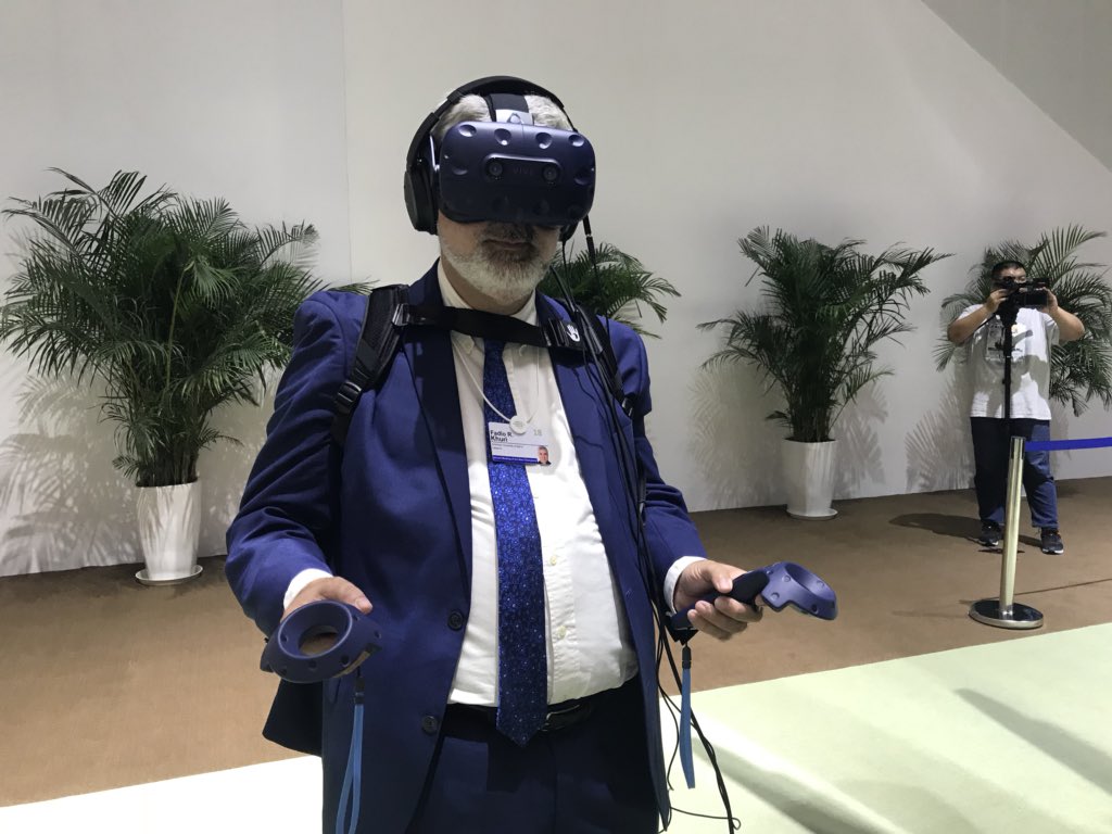 Enjoyed attending <a href="/wef/">World Economic Forum</a> in Tianjin, where I got to spend time with our two <a href="/AUB_Lebanon/">American University of Beirut</a> star Young Science Champions, <a href="/lamisjomaa1/">Lamis Jomaa</a> and <a href="/pkaram_/">Pierre Karam</a>  led their sessions brilliantly. Also enjoyed VR as a sapling that becomes a tall tree, until I was burnt down in a forest fire!