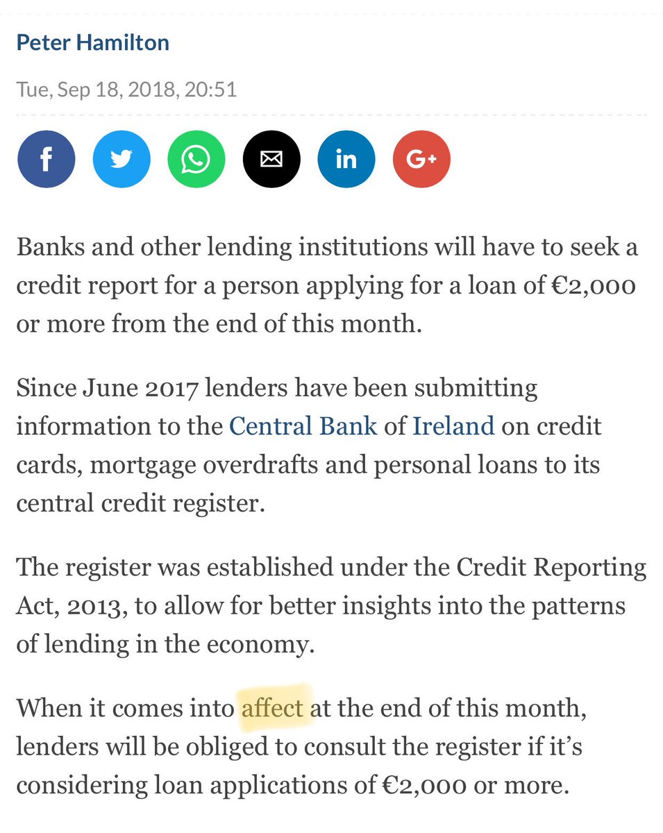 rejoyce1976's tweet image. The paper of record does not know difference between affect &amp;amp; effect #subeditor @IrishTimes