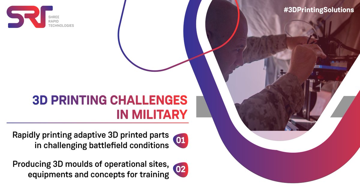 ShreeRapidTech's tweet image. SLS 3D printing can keep you battlefield ready with its superior strong and durable parts, also reducing manufacturing time for critical production parts.
#3DPrintingSolutions #3DPrinting #3DPrinter