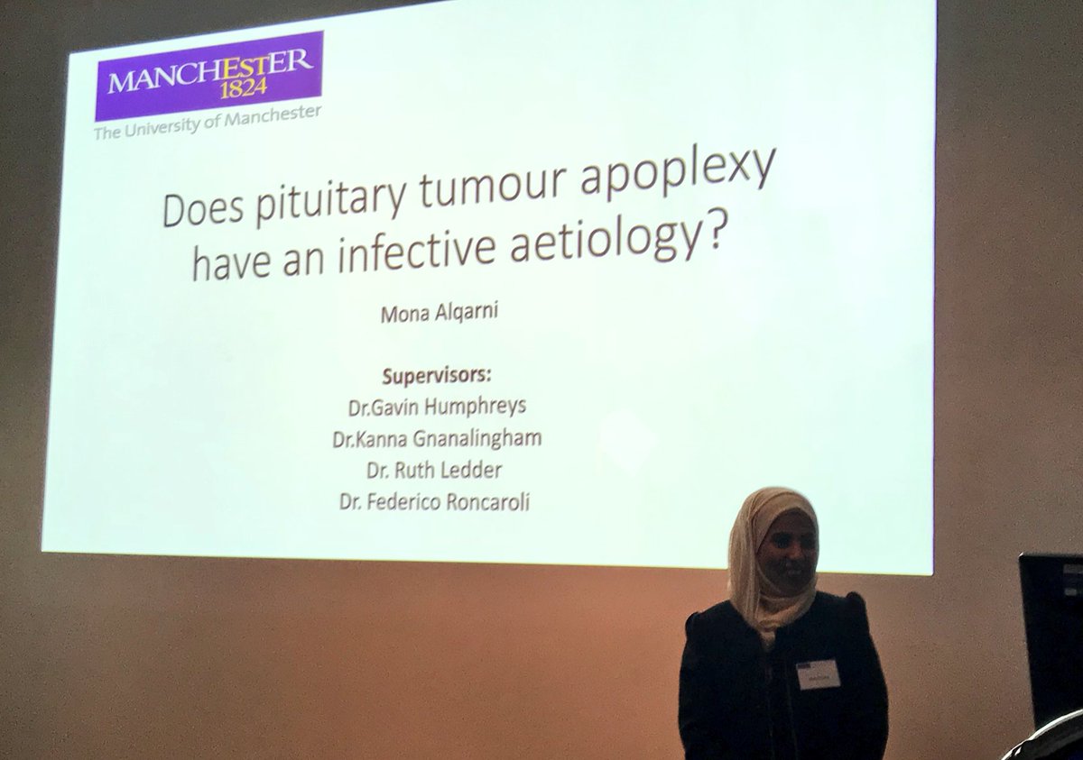 Last talk of the session before the break: Pituitary tumours and infectiveness with Mona Alqarni #DPOPS18