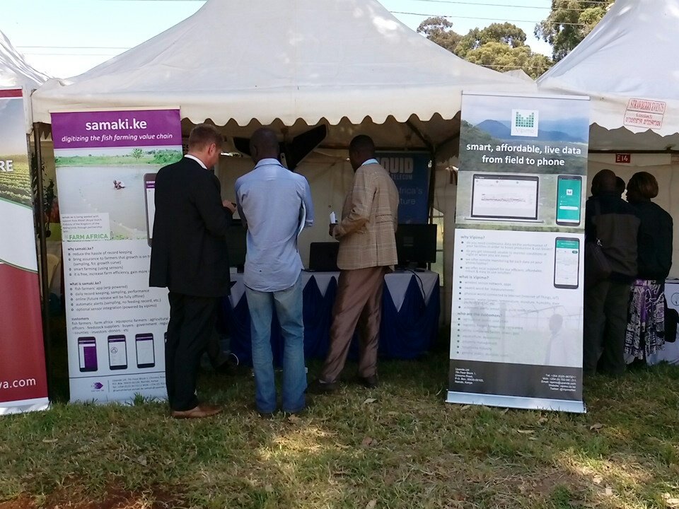 Day 2 at Eldoret University come visit our stand, Mark is engaging a potential customer #AgriTechTalksKE cc. @VipimoNet <a href="/Drones_KE/">Drones Kenya</a>