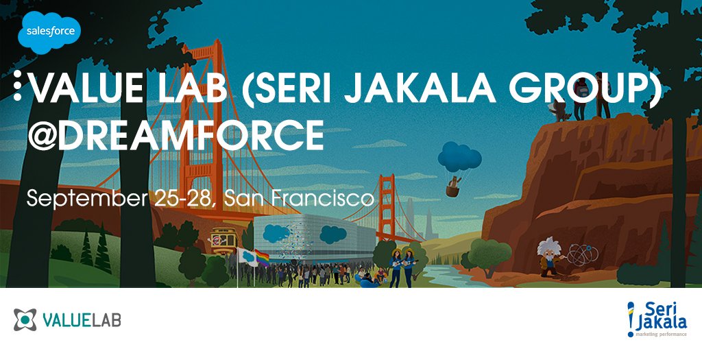 VALUELAB's tweet photo. Value Lab (@SeriJakala Group) is @salesforce gold partner and will join the Italian delegation in San Francisco to attend @Dreamforce 2018! #DF18 #CustomerExperience #Innovation #Analytics #DigitalTransformation https://t.co/wdDLhXMg9n https://t.co/51T96vdT4C