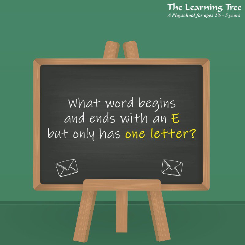 LearningTreeDel's tweet image. Can you tickle your brain cells and solve this fun riddle?
The picture is the hint. 😀
#TheLearningTree #Thelearningtreedelhi #preschool #playgroup #thelearningtreeplayschool #preschooler #riddleoftheweek