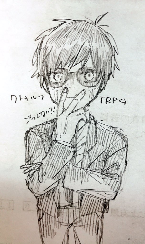 自習中に描いたぞ〜〜〜☺️☺️☺️☺️ 