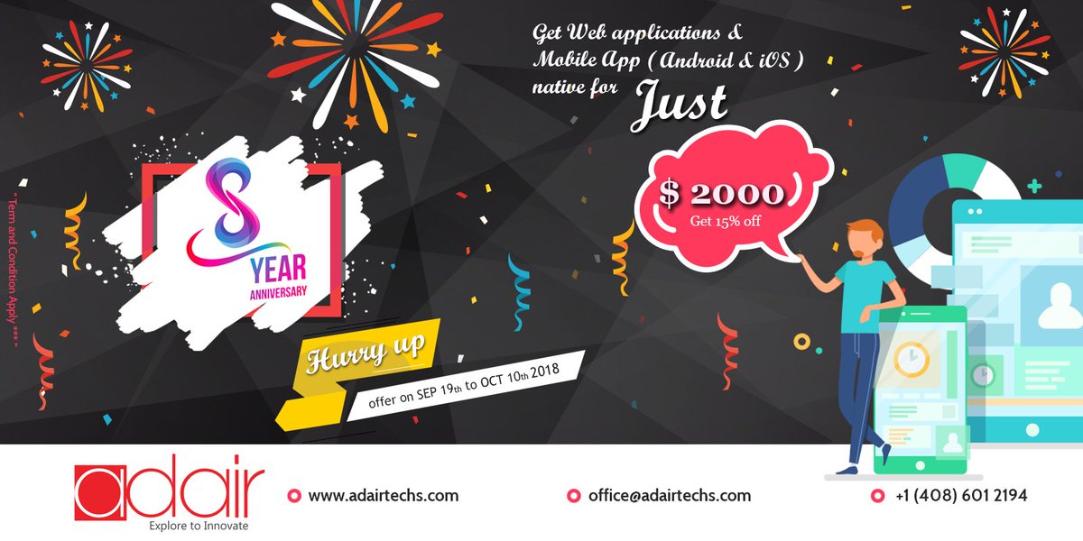 Adairtechs1's tweet image. Its our Birthday
so you get the Offer!!!

#ODC #engagementmodel #enterprises #erp #itconsulting #mobileapplication #opensource #digitalmarketing #PHP7 #HTML5 #ReactJS #nodeJS #AngularJS #mongoDB #Androidstudio  #swiftiOS #Ionic #Magento2.0 #usa #singapore #australia #middleeast
