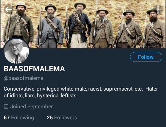 ZuluKaNdaba66's tweet photo. Somebody reported &amp; tagged Donald Trump saying I am sending threats for #WhiteGenocide but forgot to fix his BIO.... Kind of Dumb 😂😂😂😂 https://t.co/wRXUtVuwme