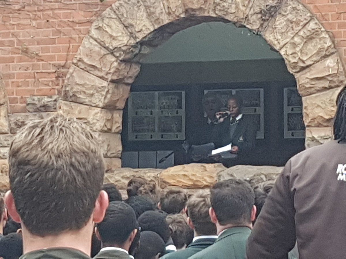 KingEdVIISchool's tweet photo. @KingEdwardPrep Nathi addressing @KingEdVIISchool assembly on #BootDive #redbrothers driving this initiative #redgoals #redcommunity #28Sept bring your boots👟👟⚽️👟👟⚽️♥️red family cares @WesLandsdale_22 @nvrbendunneb4 https://t.co/XOcCB4vw0m