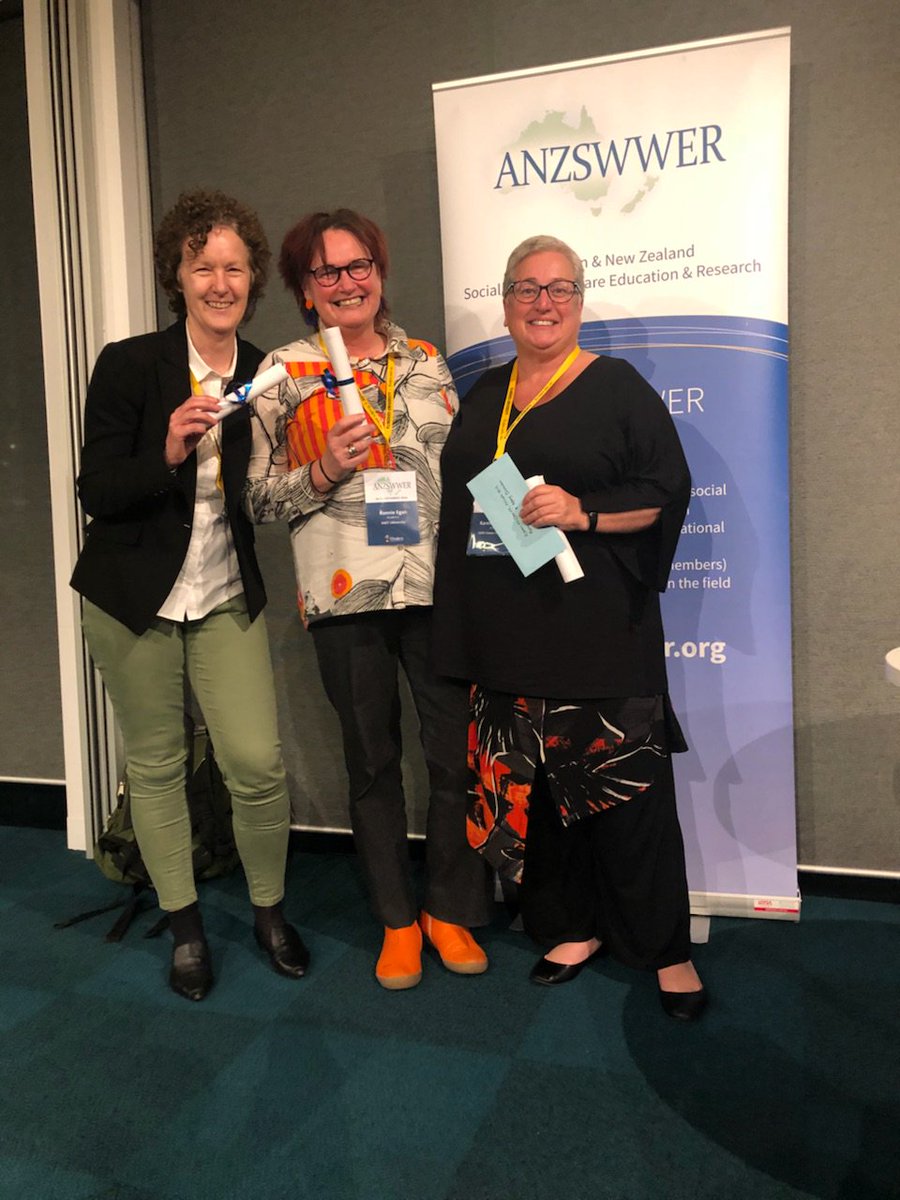 SophieGoldingay's tweet photo. Congratulations Karen McDavitt, Nicole Hill, Ronnie Egan and Mary Duncan @ANZSWWER Scholarship of teaching award winners #ANZSWWER2018 ! https://t.co/UxGVliC0JF