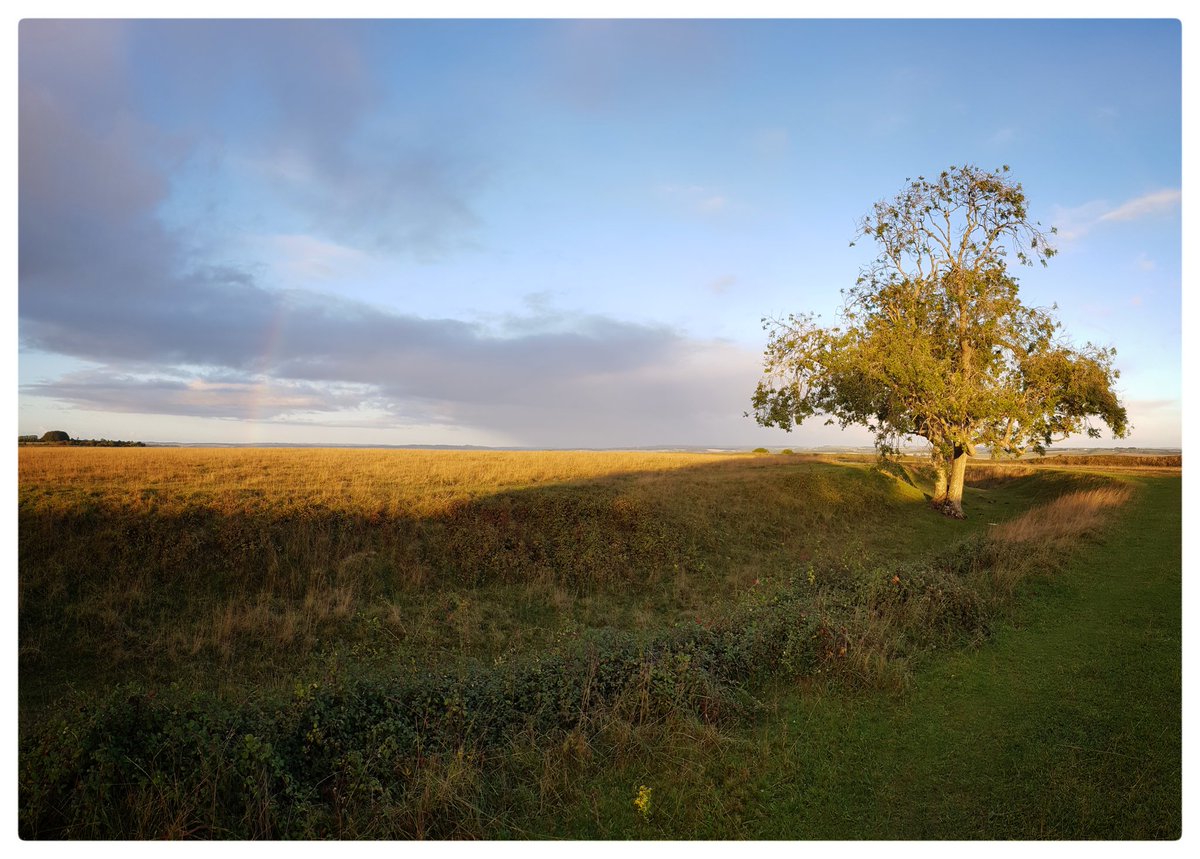 A week of back to back audits this week. 13 hour days and mountains of paperwork. Later start this morning so out watching the showers shadows dance over landscape from Figsbury Ring. Beautiful up here this morning <a href="/WiltsRangersNT/">National Trust Wiltshire Landscape Rangers</a>