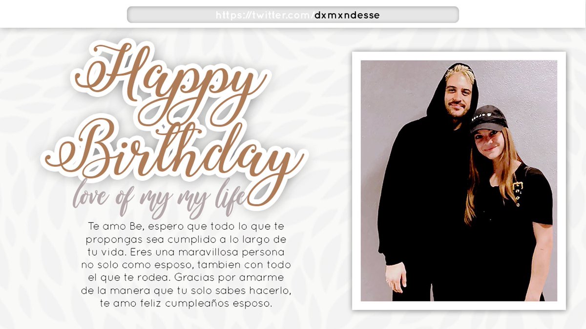 ღ ❝Birthday Boy. ❞
{myalbum.com/album/mQPjKFfd…}

Feliz cumpleaños esposo, espero que te gusten los regalos. Eres todo para mi gracias por ser parte de mi vida.